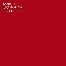 #AA0419 - Bright Red Color Image